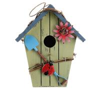 HAPINARY Creative Wooden Bird House Garden Bird Nest Sky-Blue Birdcage with Comfortable Living Environment and Unique Design Decoration
