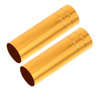 HAPINARY Crystal Chandelier Lamp Holder Base Sleeves 2Pcs Tube Replacement for Retro Ceiling Light Fittings with Electrophoretic Gold Finish