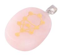 HAPINARY Crystal Life Tree Pendant Elegant and Unique Jewelry Accessory Fine Workmanship with Seven Chakra Symbols Pink Crystal Hanging Ornament for Birthday or Valentine's Day
