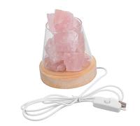 HAPINARY Crystal Stone Aromatherapy Lamp Pink Quartz Decorative Aroma Burner Household Fragrance Light Indoor Night Light without Essential Oil for Bedroom Home