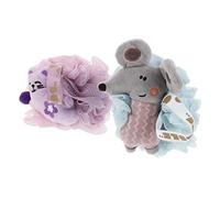 HAPINARY Cute Cartoon 50g Bath Loofah Balls 2pcs Exfoliating Shower Sponges for Boys and Girls Adults Soft Mesh Body Scrubber for Gentle Cleansing in Bath or Shower