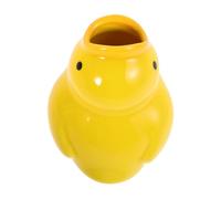 HAPINARY Cute Cartoon Shape Ceramic Toothbrush Holder Portable and Easy to Clean, Yellow Organizer for Bathroom Countertop for Home Bathroom Accessories