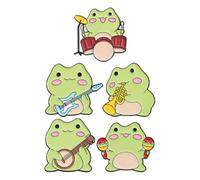 HAPINARY Cute Frog Lapel Pin 5pcs Metal Brooches with Delicate Design for Bags and Accessories Cartoon Animal