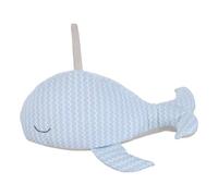 HAPINARY Cute Light Blue Cartoon Whale Fabric Door Stopper, Anti-Collision Decorative Door Wedge and Wind Blocker for Home and Office Use