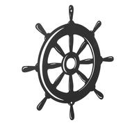 HAPINARY Decorative with Unique Hollow Design Iron Wall Sculpture Ship Steering Wheel Versatile Nautical Style Coastal Wall Decor for Bedrooms and Offices Beach Themed Room Accent