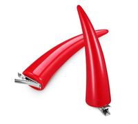 HAPINARY Demon Horn Hair Clips 2 Pieces Red Alligator Clips Halloween Hair Accessories for Cosplay Party Headwear