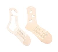 HAPINARY DIY Wooden Sock Blockers for Knitting, 2pcs Stretchable Hollow and Heart-Shaped Stocking Display Models, Knitting Tools for Sock Makers and Crochet Enthusiasts in Christmas Crafts