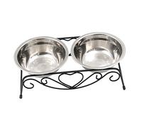 HAPINARY Dog Feeder Stainless Steel Bowl Elevated Cat Feeder Slow Eating Bowl Pet Supply Easy Wash