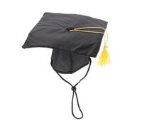 HAPINARY Dog Graduation Cap Hat with Tassel Black Pet Dog Headgear for Party Costume Creative Diy Graduation Hat Pet Supplies Accessories