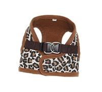 HAPINARY Dog Harness Mesh Dog Harness Super Flexible Canvas with Plastic Buckle and Breathable Mesh Leopard Print Size Xl