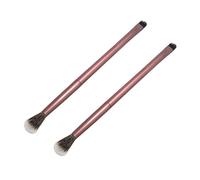 HAPINARY Double Ended Makeup Brush for Eyebrow Eye Shadow Women's Professional Cosmetics Brush Sturdy Dark Matted Golden Aluminum Handle Present for Ladies