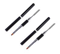 HAPINARY Double Head Extension Gel Brush Manicure Tool for Nail Art Experts Beginners Lightweight Durable Nail Brush with Caps for Portable Use