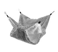 HAPINARY Double-Layer Warm PET Hammock for Chinchilla Guinea Pig Hamster Comfortable PET Nest Hidden Tunnel Design