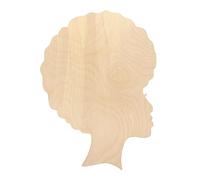 HAPINARY Durable Wooden DIY Pendant Template Creative Decor Stencil for Hand Painting Craft Projects Artistic African Girl Wreath Design Suitable for Gift Tags and Cards