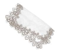 HAPINARY Dust Proof Tv Screen Protector Lace Cover with Curved Fit Design and Complete Coverage, Silver European Style Elegance Wall Mounted Tv Dust Cover for Indoor Home Use