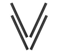 HAPINARY Dustpan Edge Replacement Strips 29cm Plastic Lip Inserts Black Plastic Pressing Strips 4pcs Set for Kitchen and Household Cleaning