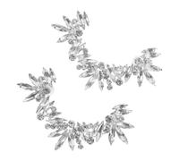 HAPINARY Ear Non Pierced with Rhinestone Alloy Material Leaf Pattern, Lightweight Jewelry for Women at Weddings and Parties