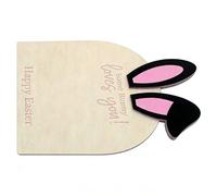 HAPINARY Easter Bunny Ornaments Footprint Keepsake Wooden Plaque DIY Craft for Boys and Girls Home Nursery Decoration First Easter