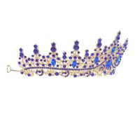 HAPINARY Elegant Baroque Rhinestone Wedding Headwear Crown for Bride with Zinc Alloy Material, Resistant to Fading for Pageant or Celebration Occasions