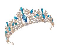 HAPINARY Elegant Diamond Crown Headdress Rhinestone Elements Bridal Decor Girl's Headwear for Wedding Birthday Festival