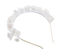 HAPINARY Elegant Flower Headband Handmade Wedding Hair Accessory Floral Bridal Headpiece for Weddings Parties and Special Occasions Delicate Design with Beautiful Floral Patterns