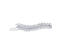 HAPINARY Elegant Hairpin Leaf Design Full Diamond Hair Clip Stylish Hair Accessory Light Weight Ideal Present for Your Loved Ones