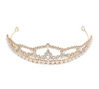 HAPINARY Elegant Handmade Rhinestone Crown Headdress for Special Occasions and Birthdays, Metal Material with Delicate Design Accessory for Weddings and Parties