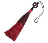 HAPINARY Elegant Red Gradient Taiji Tassel Ornament for Martial Arts Easy Attach Traditional Chinese Style Decorative Accessory for Tai Chi Kung Fu and Wushu Swords