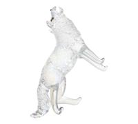 HAPINARY Elegant White Crystal Wolf Figurine with Brilliant Light Reflection and Stable Base, Realistic Wolf Design Glass Animal Statue for Living Room or Desk Decoration