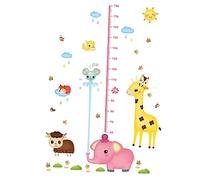 HAPINARY Elephant Water Spray PVC Growth Chart Sticker for Kids Room Decoration