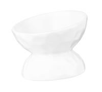 HAPINARY Elevated Cat Bowl Raised Slow Feeder Dog Bowl for Pet Prevents Vomiting Ceramic Tilted Design