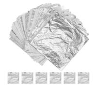 HAPINARY Embossing Metal Sheets High-Quality Silver Foil Paper Silver Foil Paper Sheets 100pcs with Shimmering Effect and Fading Resistance, for Decorative Projects and Jewellery Making