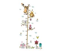 HAPINARY Environmental Protection PVC Kids Room Wall Stickers Cartoon Animals Height Measure Chart Decorative Decals