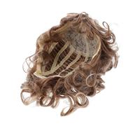 HAPINARY European and American Style Short Curly Wig Fashionable Women Wig with Bangs Coffee Cloth