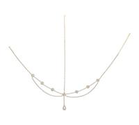 HAPINARY Exotic Aesthetic Rhinestone Forehead Headband for Women with Dazzling Sparkly Chain and Resistance to Fading, for Festivals and Parties, Golden Zinc Alloy Bridal Hair Accessory