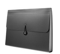 HAPINARY Expandable A4 Accordion File Folder 13 Compartments Document Organizer Folder Large Capacity Office File Storage Bag for Meeting Papers and Documents, Grey