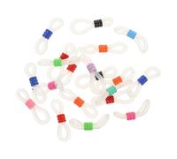 HAPINARY Eyeglass Material Adjustable 40pcs Chain Silicone Ends with Anti-Slip Metal Connectors for Creating Accessories Craft with Ample Random Color Sunglasses Glasses DIY