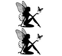 HAPINARY Fairy Stickers and Car Stickers 2Pcs Butterfly Vinyl Decals 19Cm X 18.4Cm for Christmas and Birthday Car Decoration