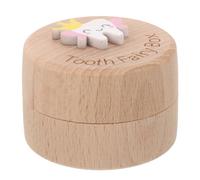 HAPINARY First Tooth Keepsake Box Wooden Tooth Holder Fetal Hair Storage Box Cute Trinket Organizer for Durable Design for Preservation