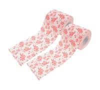 HAPINARY Floral Toilet Paper Rolls Wood Pulp Paper with Rose Flower Print 2pcs Bathroom Tissue Reliable Performance Decorative Floral Toilet Tissue for Weddings and Holiday Celebrations