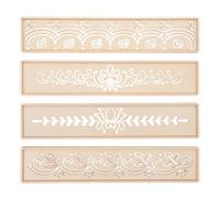 HAPINARY Flower Painting Templates: Wildflower Border Patterns - Scroll Vine Stencil - Reusable Texture Stencils for Porch Signs Cabinet Decor Wall Art