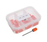 HAPINARY Foot Sander Fine Grit Nail Drill Accessories 30 Sets 7Mm Replacement Grinding Heads for Dead Skin Remover Hard Skin Pedicure Tools with Shaft for Manicure Gel Nails