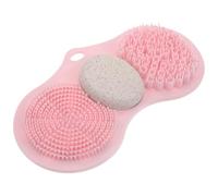 HAPINARY Foot Scrubber Mat with Non-Slip Suction Cups Pink Pumice Stone Foot Massage Pad for Shower Dead Skin Removal Exfoliating Pad Suitable for Men and Women Bathroom Use