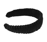 HAPINARY French Style Wide Braided Hairband for Women with Spandex Material, Versatile and Elegant Headband Suitable for Occasions and Skincare, Classic Black Fashion Hair Accessory