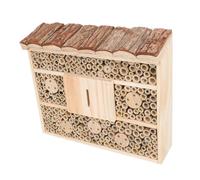 HAPINARY Garden Decorations Wooden Bee House Solitary Bee House Hotel Outdoor Habitat