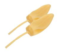 HAPINARY Gas Sampling Bladder for Research Labs with Dual Tail Design, 2pcs Beige Rubber Medium Size, Suitable for Laboratory and Mining Applications, Practical and Easy to Clean