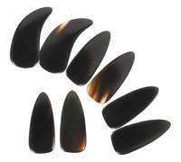 HAPINARY Guzheng 8pcs Lightweight and Easy to Carry Professional Finger Picks Made from Natural Ox Horn Guzheng Nail Plectrum for Professional Performance and Practice for Adults