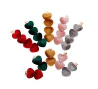 HAPINARY Hair Clips for Women Heart-shaped 5 Pairs Synthetic Material and Iron, Gently Hold Hair and Prevent Eyes Blocking View, for Family Gathering and Joining Parties