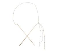HAPINARY Hairpin Not Easy to Break or Deform Chinese Style Hair Stick Double Chain Tassel Made of Sturdy ABS and Zinc Alloy Classical Vintage Design for Women for Elegant Hairstyles