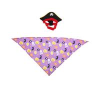HAPINARY Halloween Cat Costume Set Pirate Hat Bandana Kit Dog Pirate Hat for Cat Dog